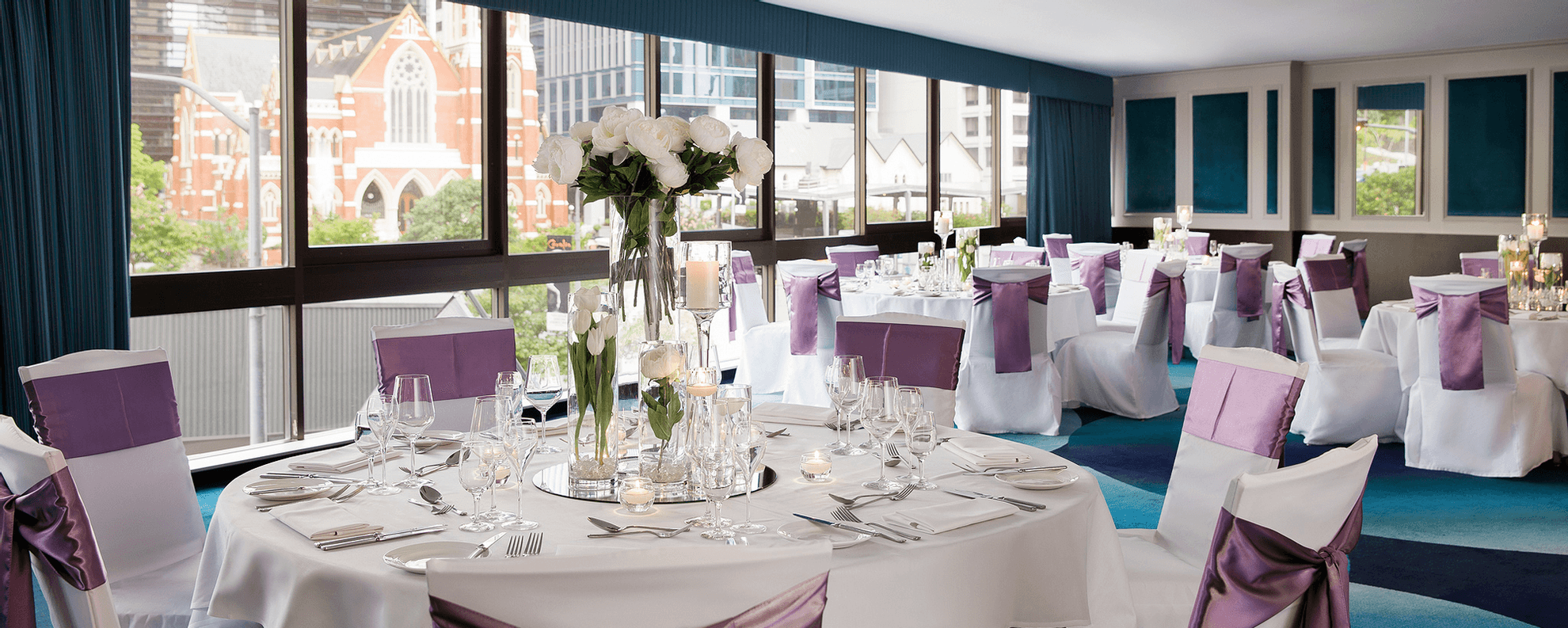 Banquets were arranged in the Presidential Ballroom at Pullman King George Square