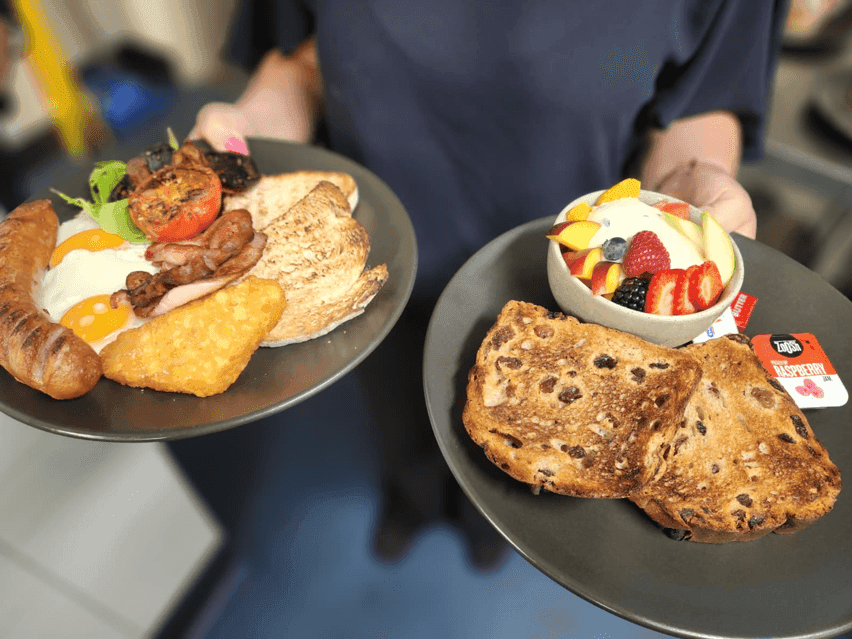 Our On Point Breakfast and Continental Plate with Raison Toast