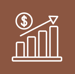 Vector illustration of financial growth used at The Brook