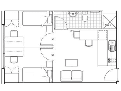 2 Bedroom Apartment (Standard Share) - Floor Plan