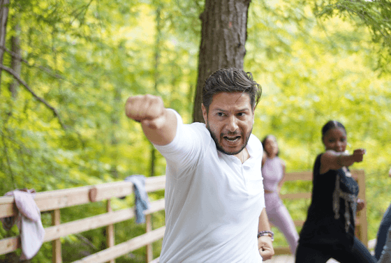 Outdoor Healing Qigong session near Honor's Haven Retreat