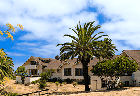 Landscape view of Banning House Lodge, Catalina Island Company