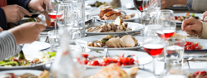 Arranged food table with wine at Novotel Barossa Valley