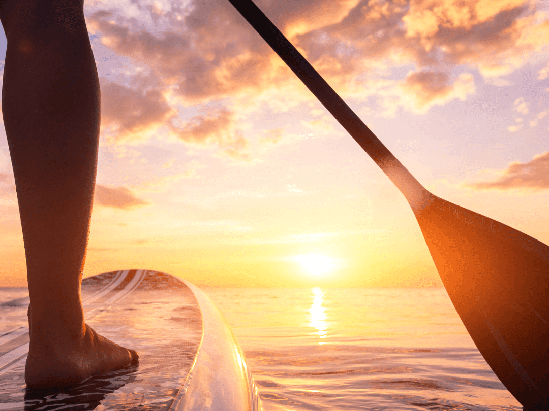 Paddle boarding on the sea near Beauport Hotel Gloucester