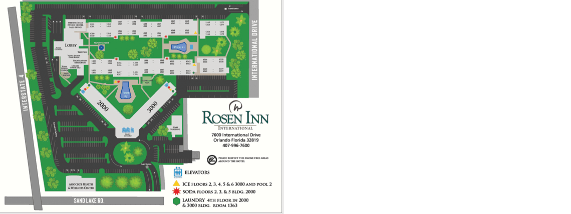 Rosen Inn International Hotel Map