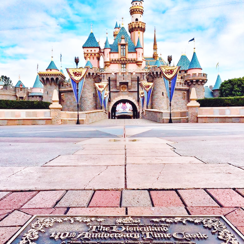 Exterior view of the Castle at Disneyland.