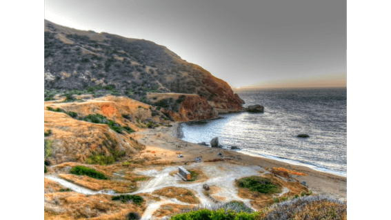 Landscape view of Parsons Landing near Catalina Island Company