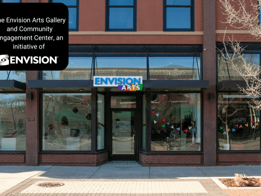 Outside view of the Envision Arts Gallery and Community Engagement Center near Hotel at Old Town Wichita KS