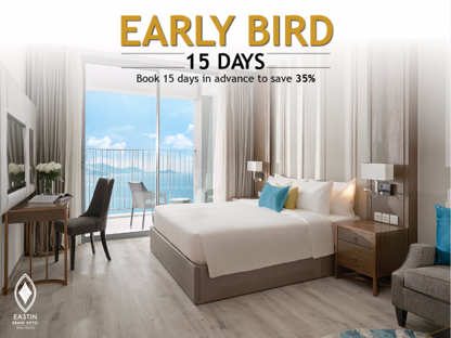 Early Bird offer poster at Eastin Hotels