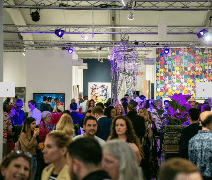 Photos of crowd at art festival