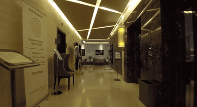 Interior of the lobby area in Uptown Palace in Milan