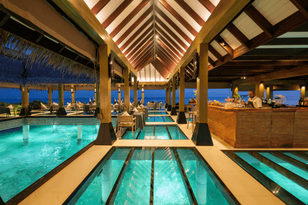 Grand Park Kodhipparu Maldives, Firedoor fine dining restaurant with Glass Floor