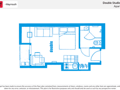 Double Studio Apartment Floorplan