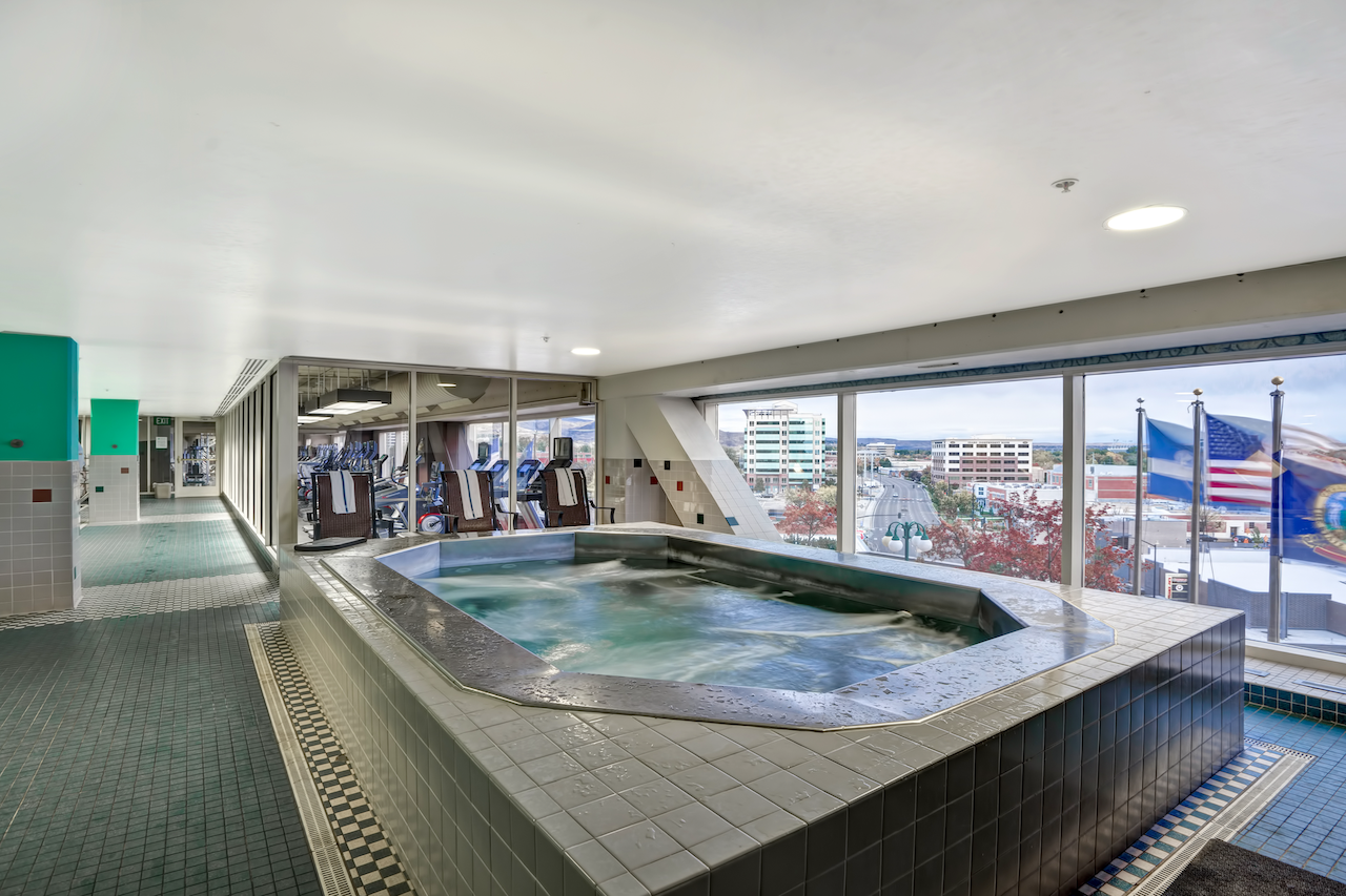 An indoor jacuzzi at The Grove Hotel