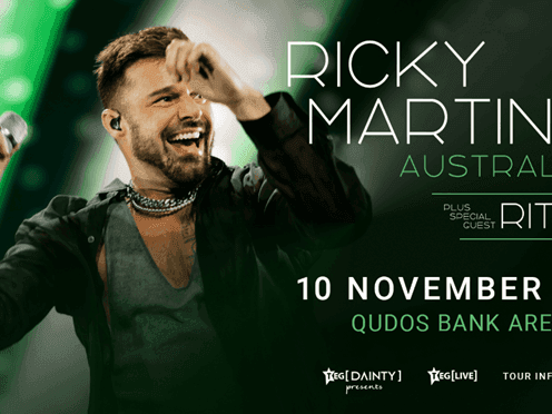 Ricky Martin performing at Qudos Bank Arena poster used in Pullman Sydney Olympic Park