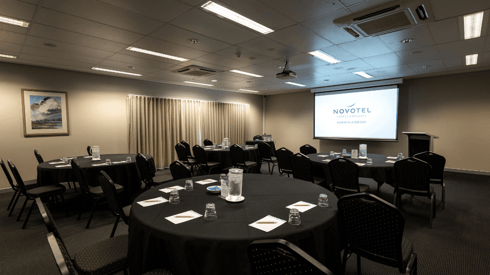 Banquet set-up in Bonaparte Room at Novotel Darwin Airport