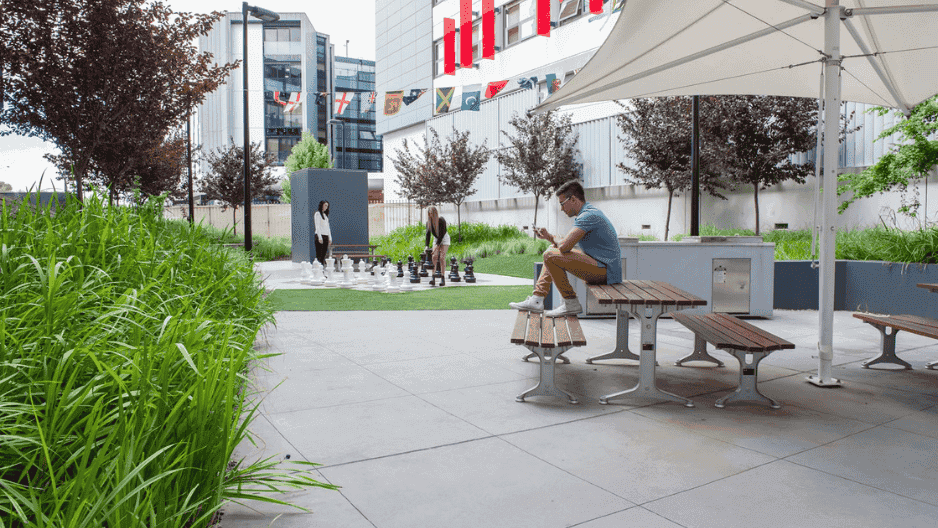 ANU Student Accommodation Outdoor Courtyard