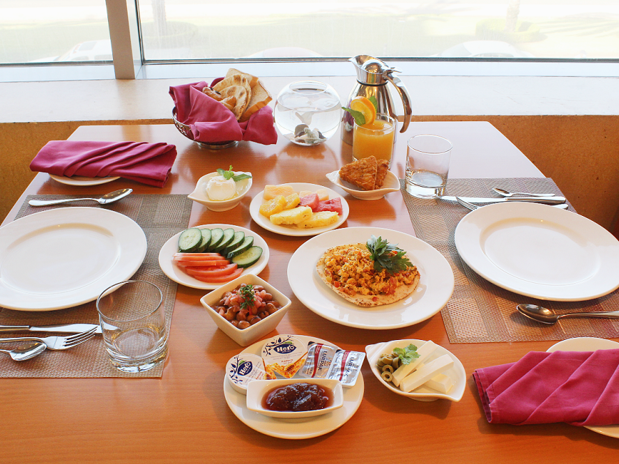 Weekend breakfast served in City Season Muscat Hotel