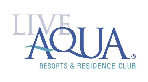 El logotipo de Live Aqua Resorts y Residence Club