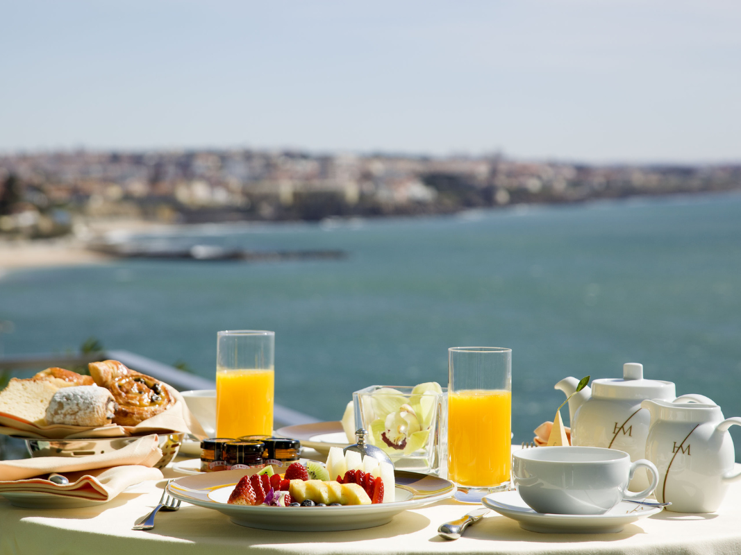 Breakfast served with a Sea view at Hotel Cascais Miragem