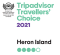 Poster of TripAdvisor Award used in Heron Island Resort