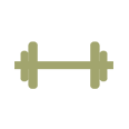 Vector illustration of weights used at Bayside Inn Key Largo to represent fitness center