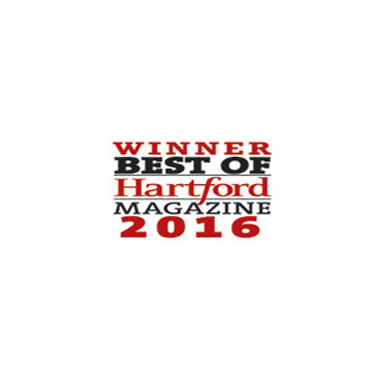 Winner Best of Hartford Magazine 2016 award logo for The Simsbury Inn