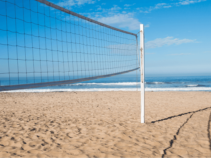 Landscape view of a beachball net by the Sea at Diplomat Beach Resort