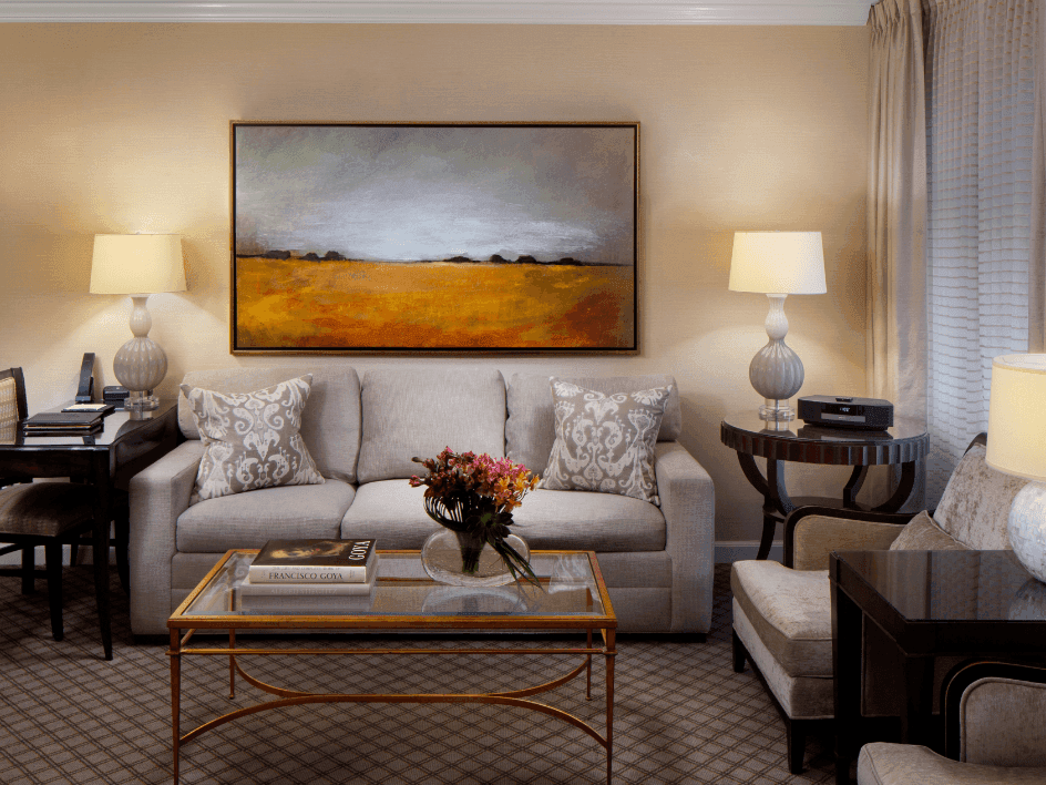 Sofa in the Living area, Executive Suite Parlor, Townsend Hotel