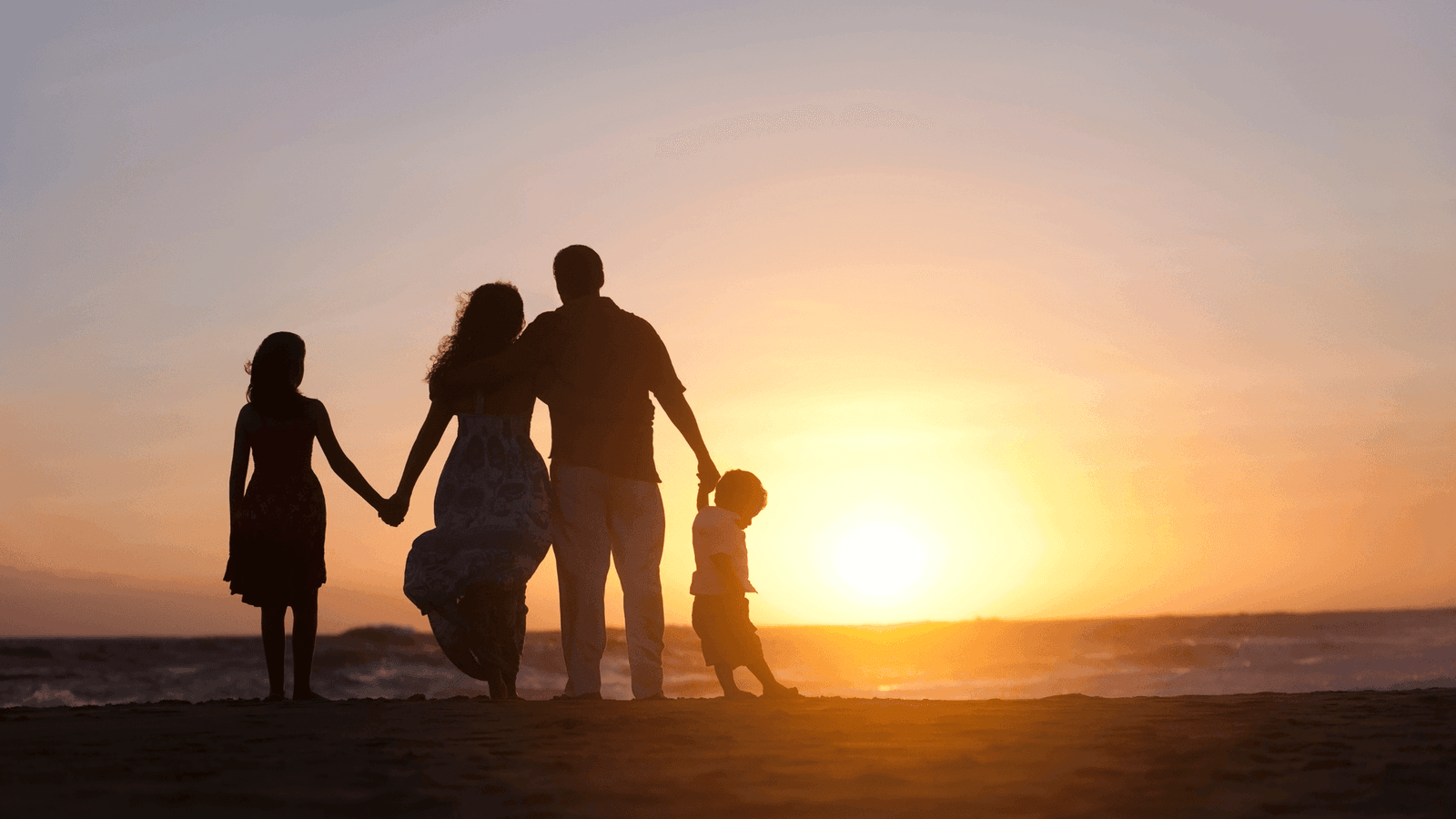 Family vacation on the beach 