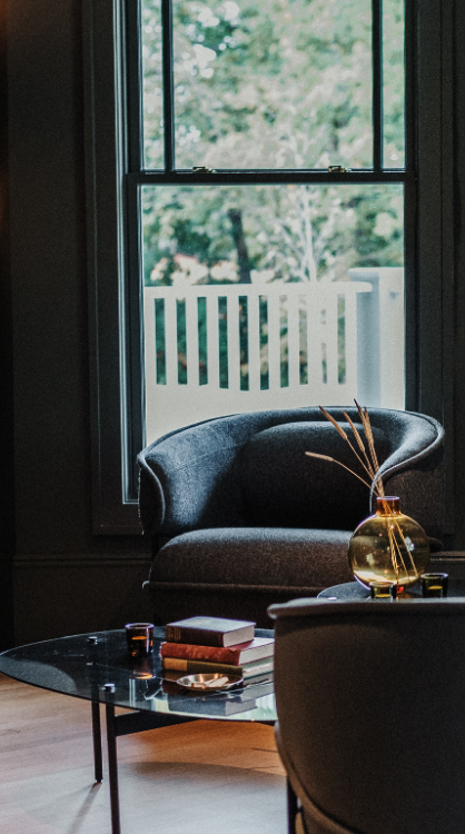 A spacious office room with a modern design