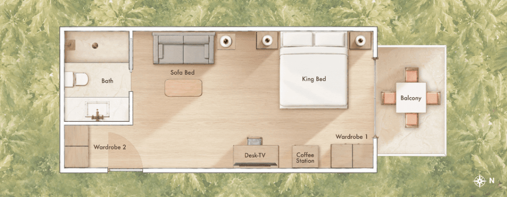 Floorplan of King Standard Suites