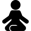 Vector icon of a meditator at Hotel Liebes Rot Flueh