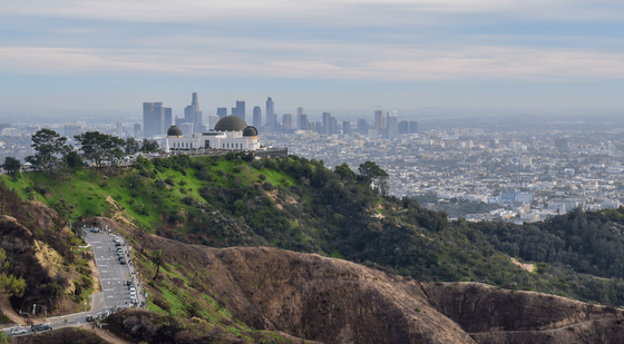 Landscape view of the city with skyline at Luxe Sunset Boulevard Hotel