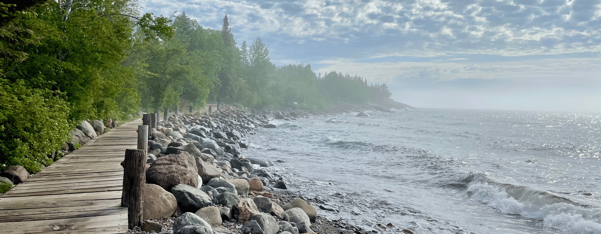 Walking path by the sea near Bluefin Bay Family of Resorts