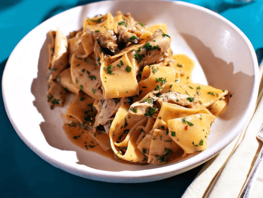 Pasta dish served at Boia De, a Michelin-starred spot in Little Hait