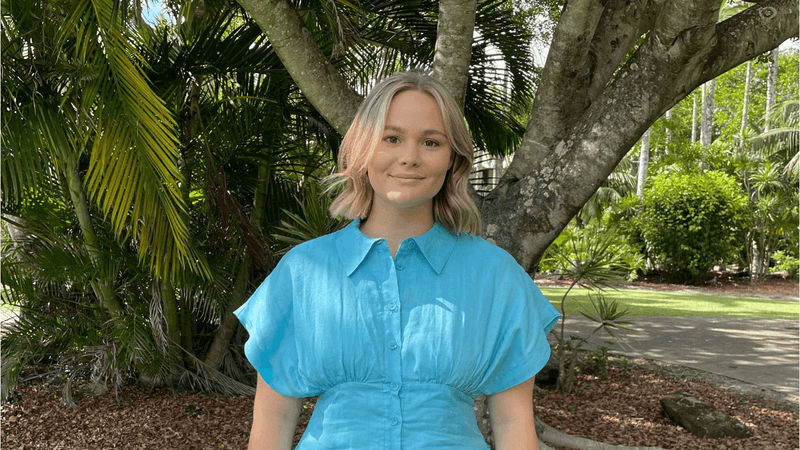 A girl under the tree -Novotel Sunshine Coast Resort