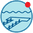 Vector illustration of Palomino Island beach cam live icon used at EL Conquistador Resort