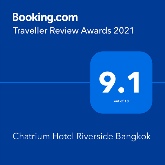 Traveller Review Awards by Booking.com poster at Chatrium Hotel