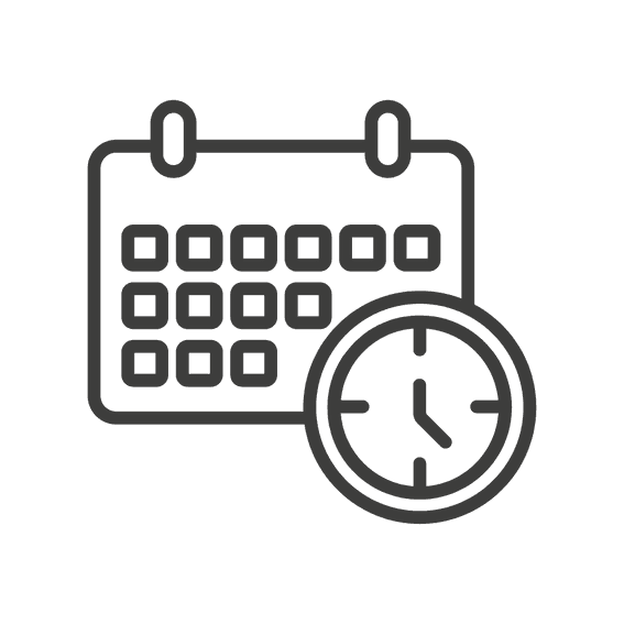Vector icon of date & time used at Villa Premiere Boutique Hotel & Romantic Getaway