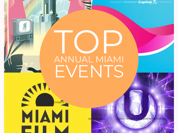A collage of Top annual Miami events
