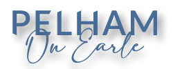 Blue logo of Pelham on Earle