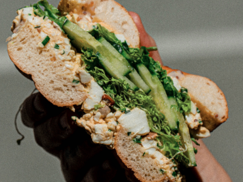 Close up of bagels served at Brady Hotel Jones Lane