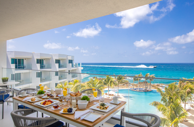 Arranged balcony dining table, The Morgan Resort Spa Village