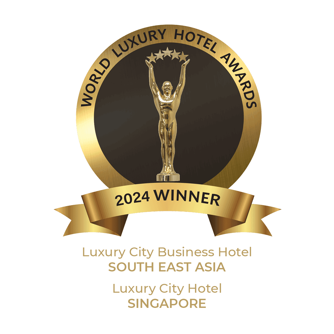 World Luxury Hotel Awards logo used at Carlton Hotels Singapore