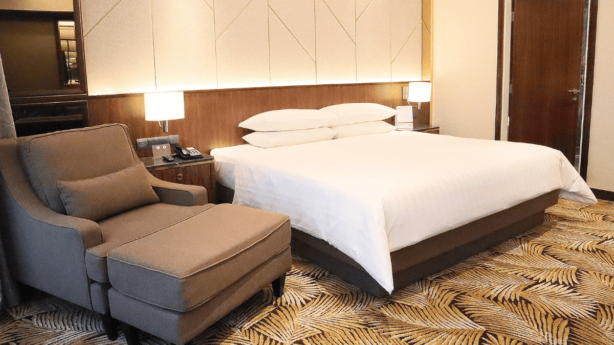 Interior of Two Bedroom with Family Suite with cozy bed and tv at Sunway Hotel Big Box