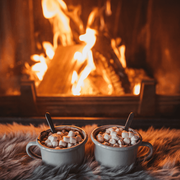 hot cocoa for two by fire
