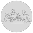 Vector illustration of Family Weekends used at La Tourelle Inn & Spa
