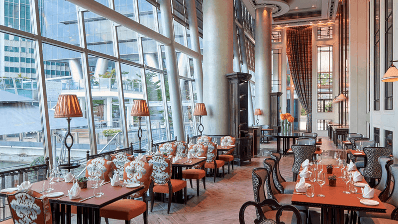 The dining area of La Brassiere at Fullerton Bay Singapore