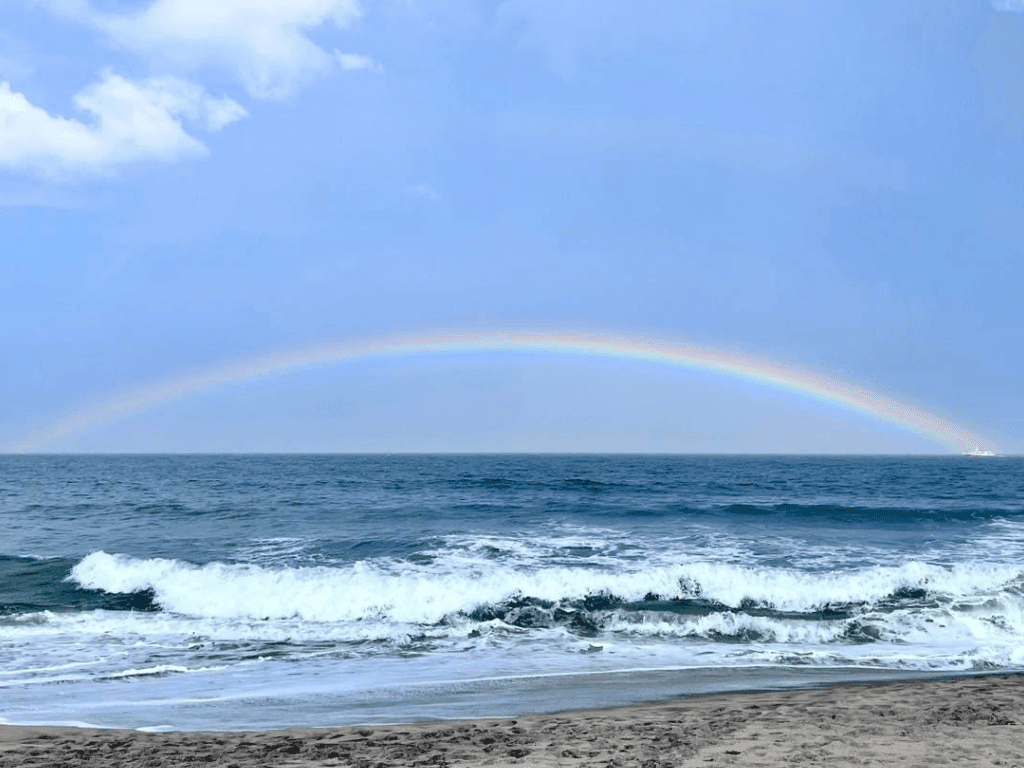 rainbow over the ocean